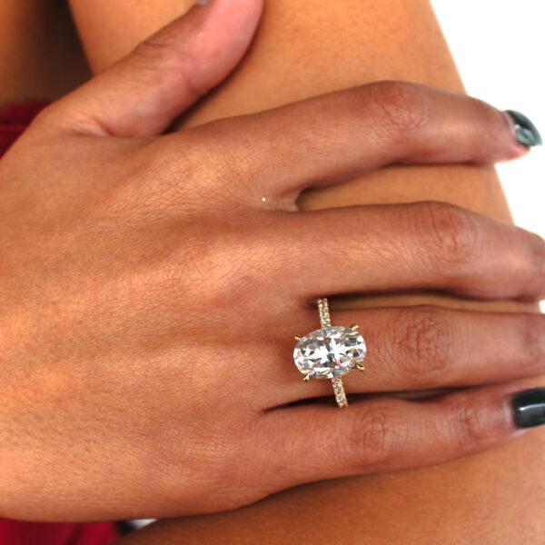 3ct Oval Hidden Halo Ring