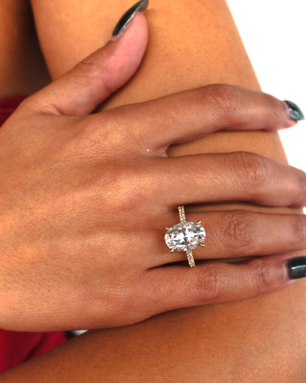 3ct Oval Hidden Halo Ring