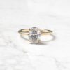 Oval Moissanite Solitaire Engagement Ring Yellow Gold