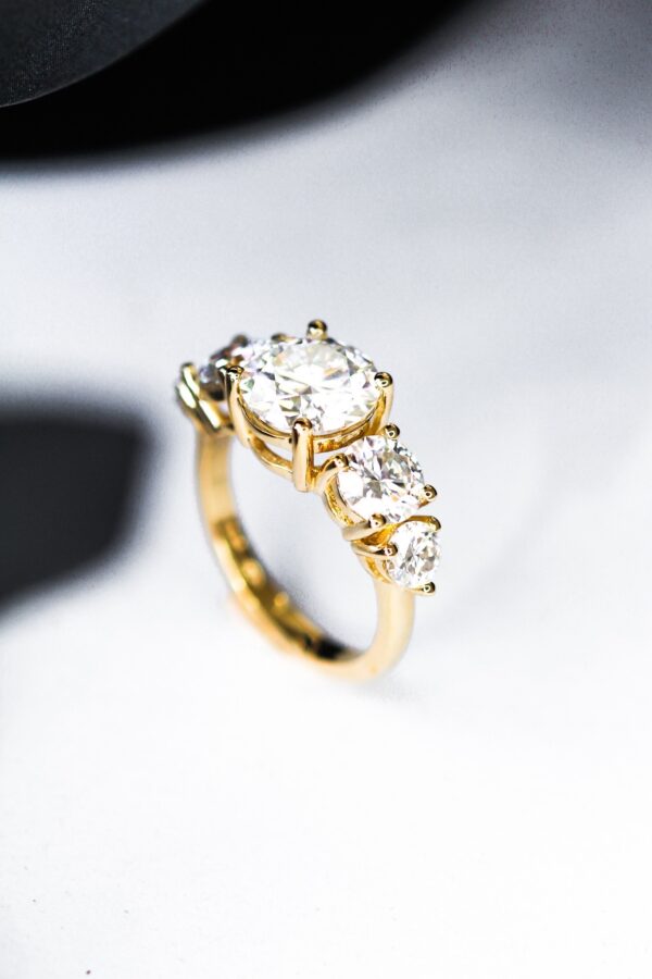 5 Stone Round Moissanite Engagement Ring South Africa