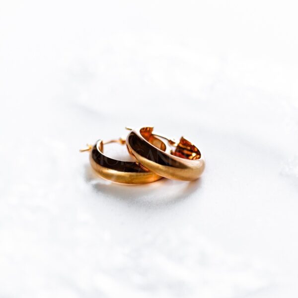 Flat Back Gold Hoop Earrings