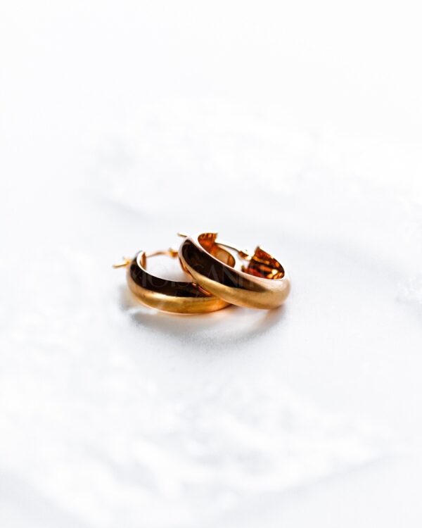 Flat Back Gold Hoop Earrings