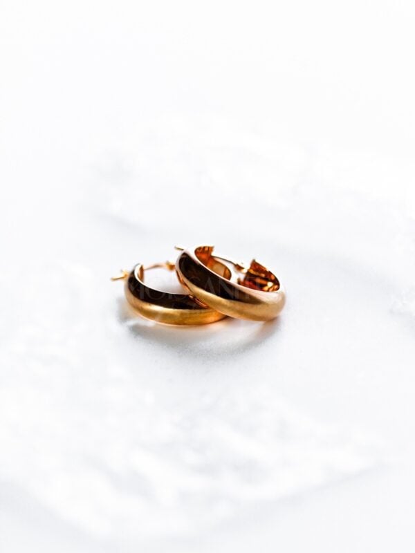 Flat Back Gold Hoop Earrings
