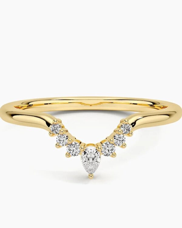 Lab Grown Diamond Curved Pear Eternity Band