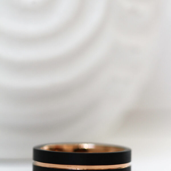 Black Rose Gold Tungsten Ring
