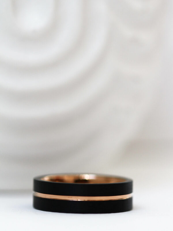 Black Rose Gold Tungsten Ring