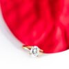 Classic Oval Moissanite Hidden Halo Engagement Ring Yellow Gold