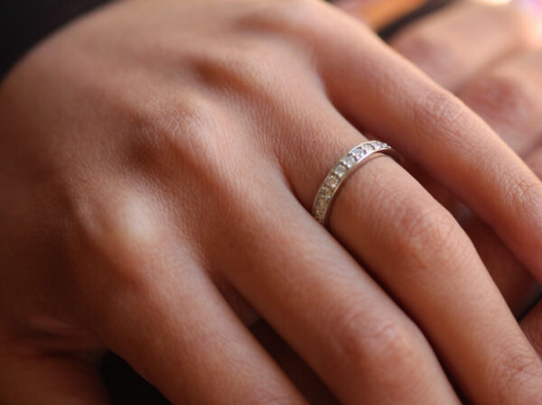 Channel Set Moissanite Eternity Ring - Image 3