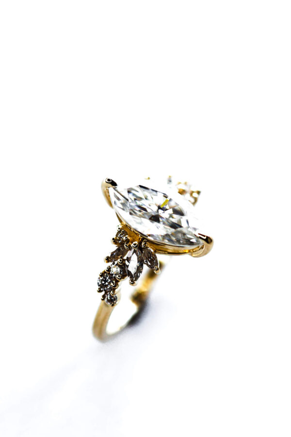 Marquise Moissanite Cluster Engagement Ring South Africa