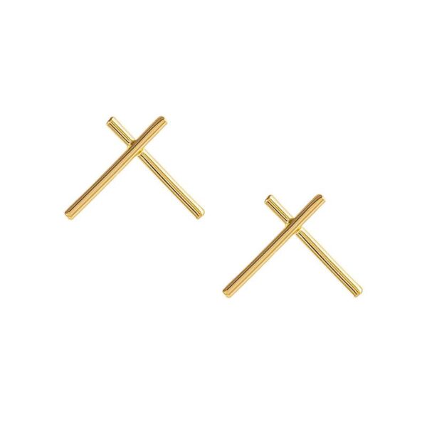 Gold Criss Cross Earrings South Africa