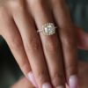 Cushion Halo Engagement Rings