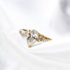 Pear And Marquise Moissanite Cluster Engagement Ring