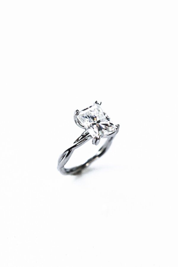 Woven Radiant Solitaire Engagement Ring South Africa 2