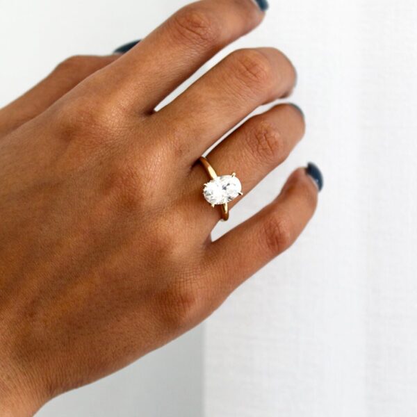 Double Hidden Halo Engagement Ring