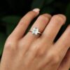Elongated Cushion Moissanite Solitaire Engagement Ring South Africa
