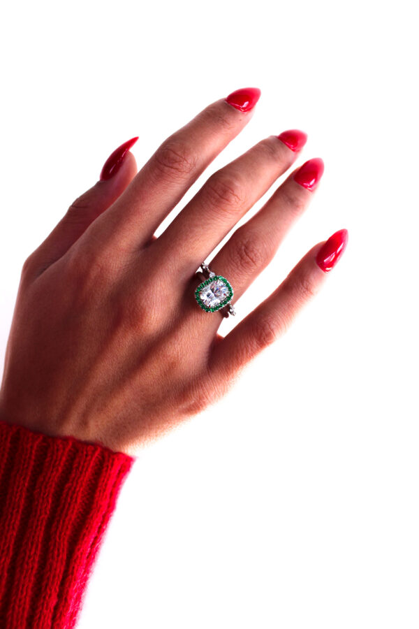 Elongated Cushion Cut Halo Ring South Africa