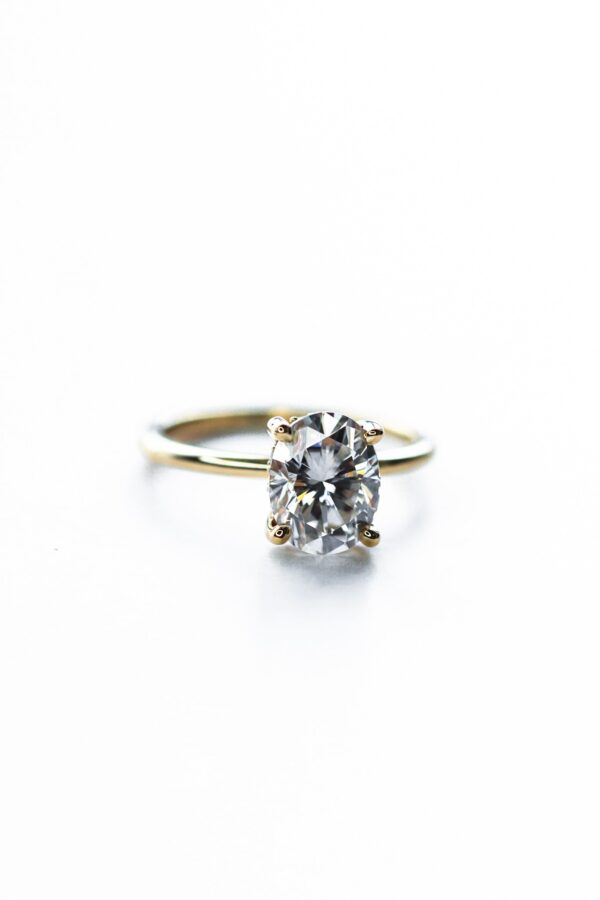 Oval Moissanite Hidden Halo Engagement Ring South Africa 3