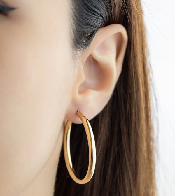 3mm Gold Hoop Earrings