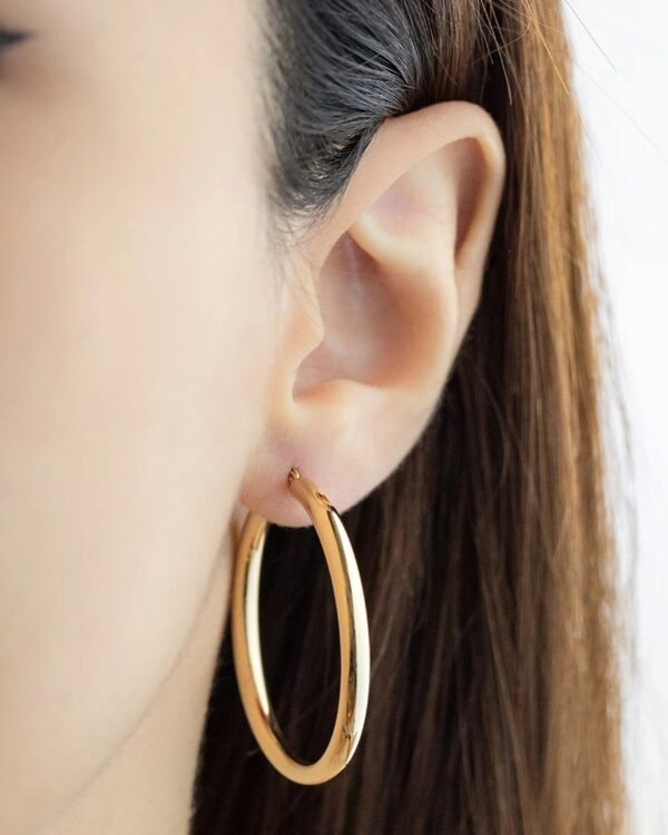 3mm Gold Hoop Earrings
