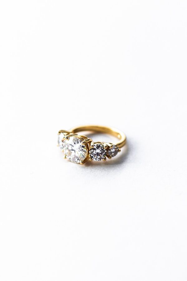 5 Stone Round Moissanite Engagement Ring South Africa 1