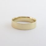 Flat Gold Mens Wedding Ring