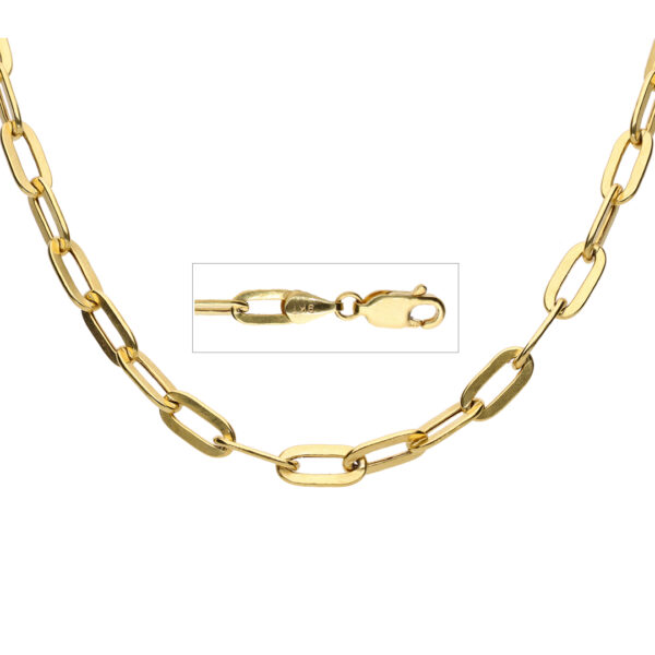 Gold Paperclip Chain - 3.6mm - Image 4