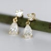 Pear Moissanite Earrings
