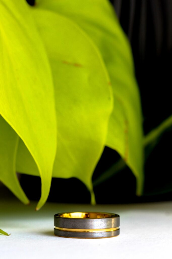 Gold Plated Mens Tungsten Ring - 8mm