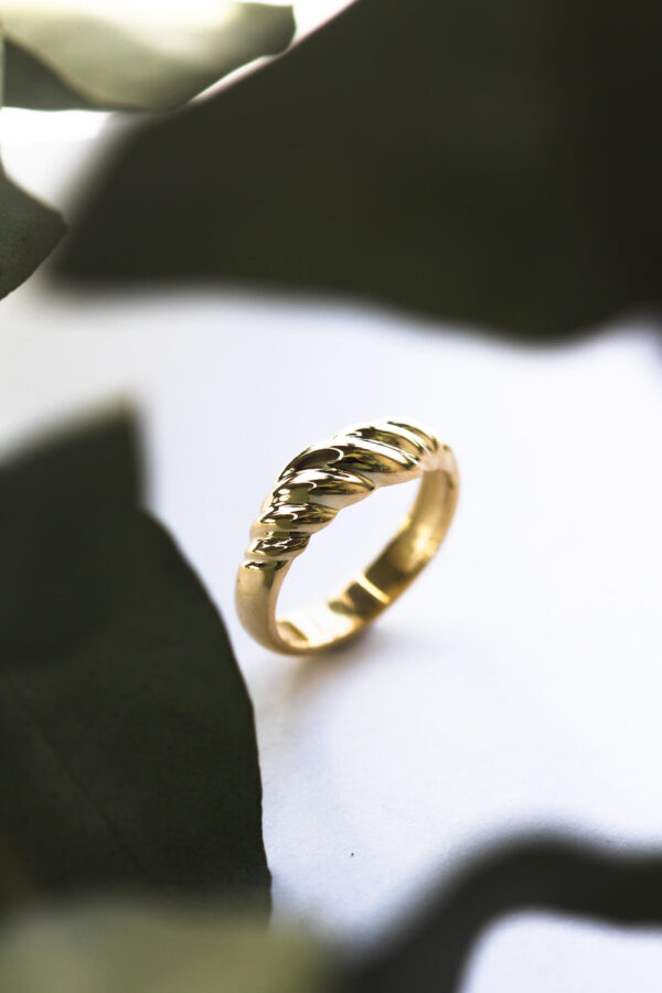 Gold Croissant Ring - Image 2