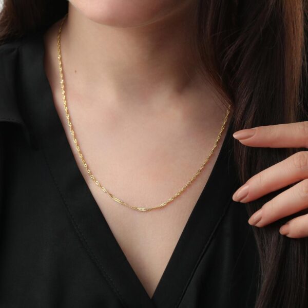 Gold Singapore Chain - 2.5mm - Image 5