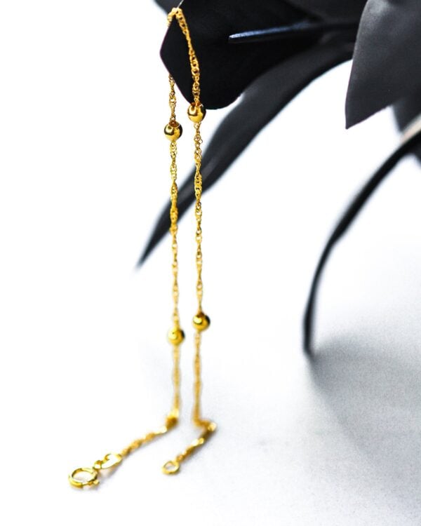 Gold Singapore and Ball Bracelet