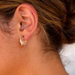 Gold Triple Huggies Earrings