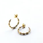 Twist Moissanite Hoop Earrings