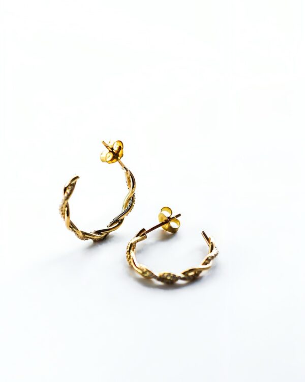 Twist Moissanite Hoop Earrings