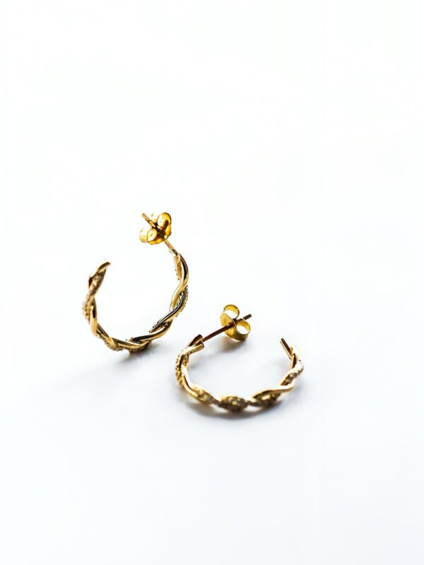 Twist Moissanite Hoop Earrings