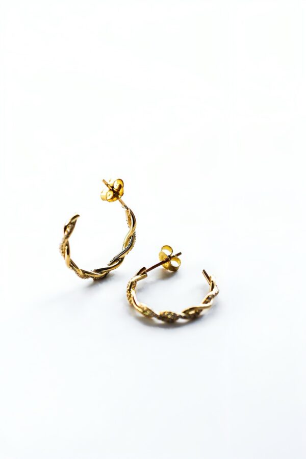 Twist Moissanite Hoop Earrings