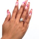 Graduated Halo Moissanite Engagement