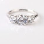 Trilogy Moissanite Engagement Ring