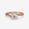 Moissanite Solitaire With Heart Engagement Ring