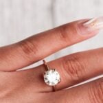 Protea Moissanite Solitaire Engagement Ring