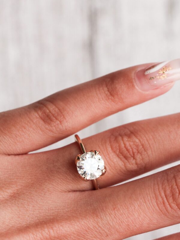 Protea Moissanite Solitaire Engagement Ring