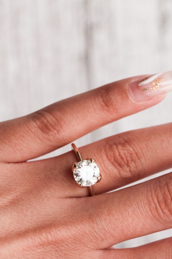 Protea Moissanite Solitaire Engagement Ring