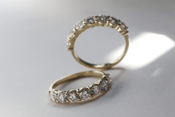 7 Stone Moissanite Eternity Band - Image 9
