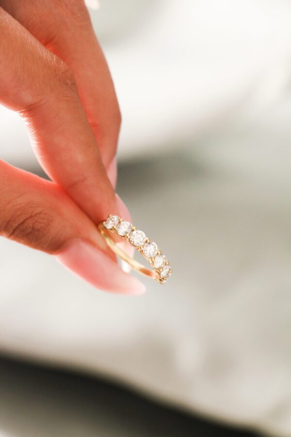 7 Stone Moissanite Eternity Band - Image 8