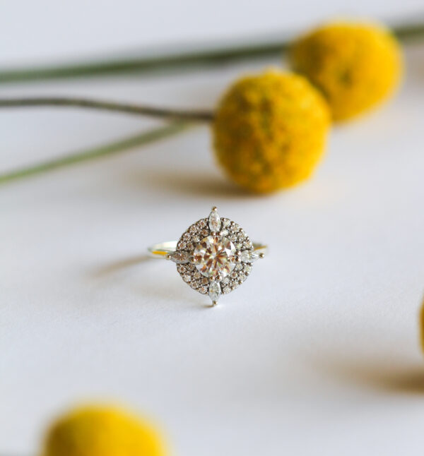 Double Halo Engagement Ring - Image 2