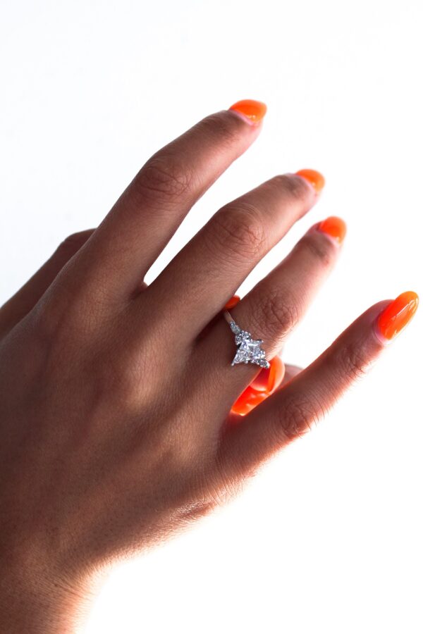 Kite Cluster Moissanite Engagement Ring South Africa