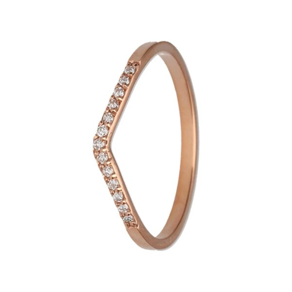 Lab Grown Diamond Curved Eternity Band Rose Gold