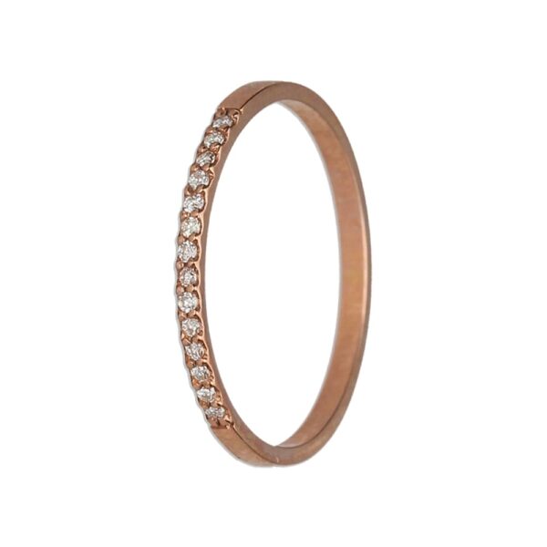 Lab Grown Diamond Straight Eternity Band Rose Gold