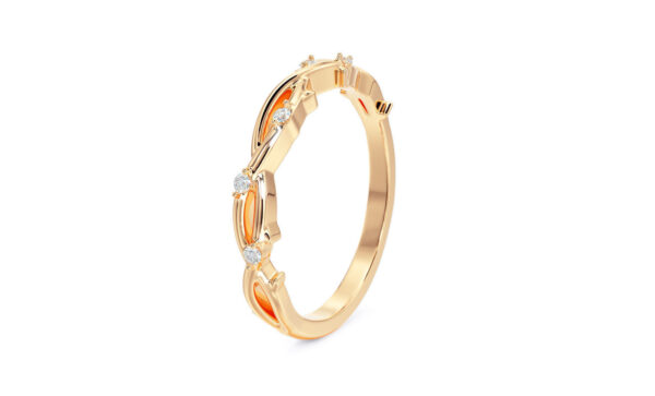 Leaf Moissanite Wedding Ring - Image 2