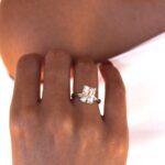 Woven Radiant Solitaire Engagement Ring
